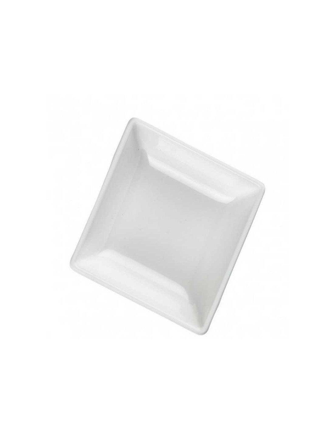 Ramekin Mini Cuadrado De Melamina De Color Blanco De Onzas