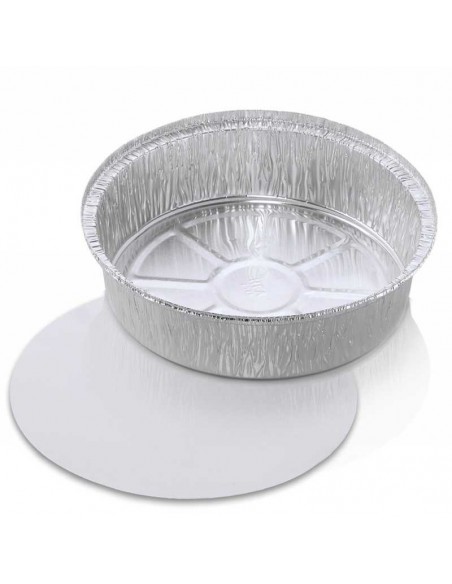 Molde De Aluminio Desechable Para Pie De Pulgadas Con Tapa Unidad