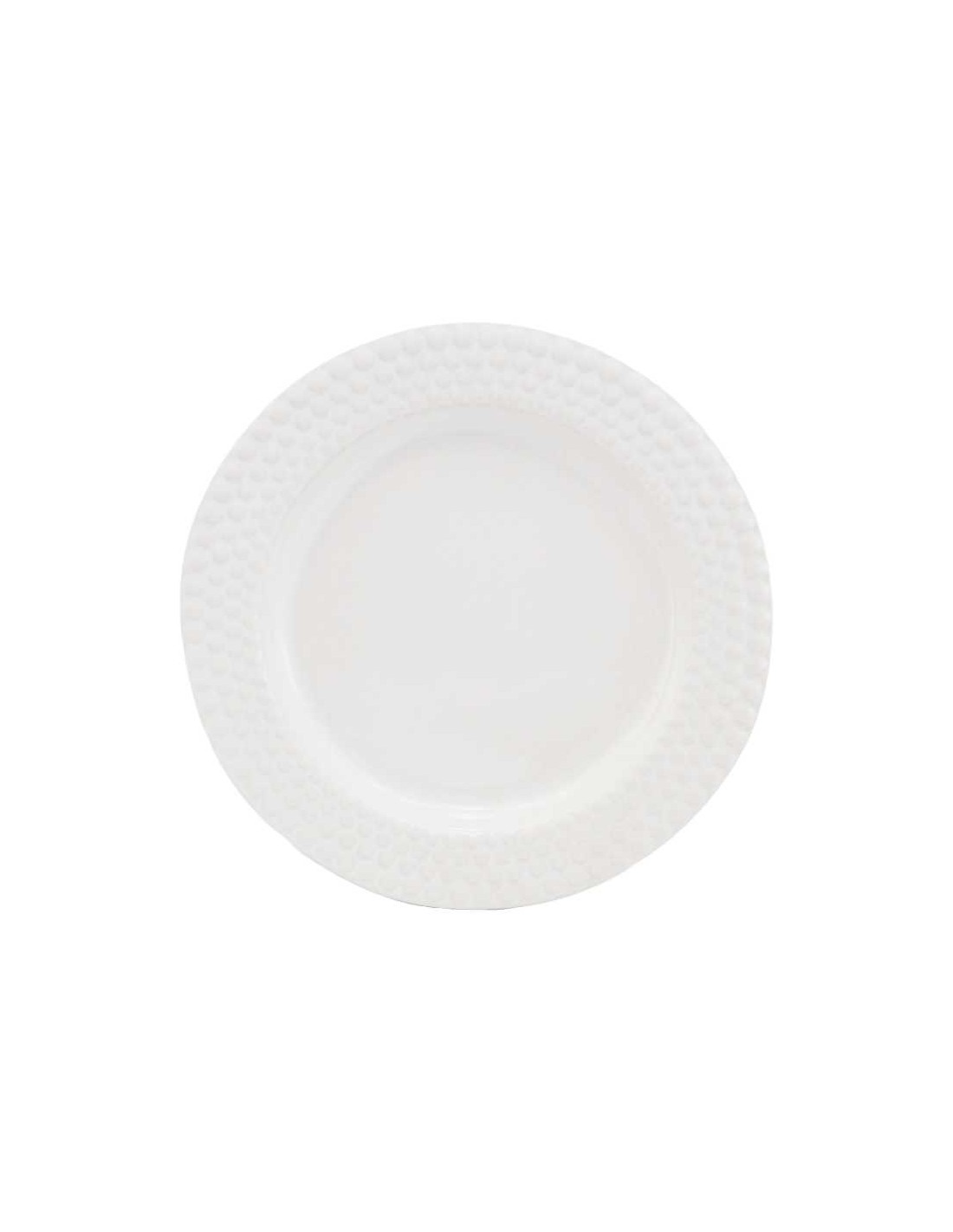 Plato De Ceramica Redondo De 27 Centimetros De Color Blanco BELLARTE