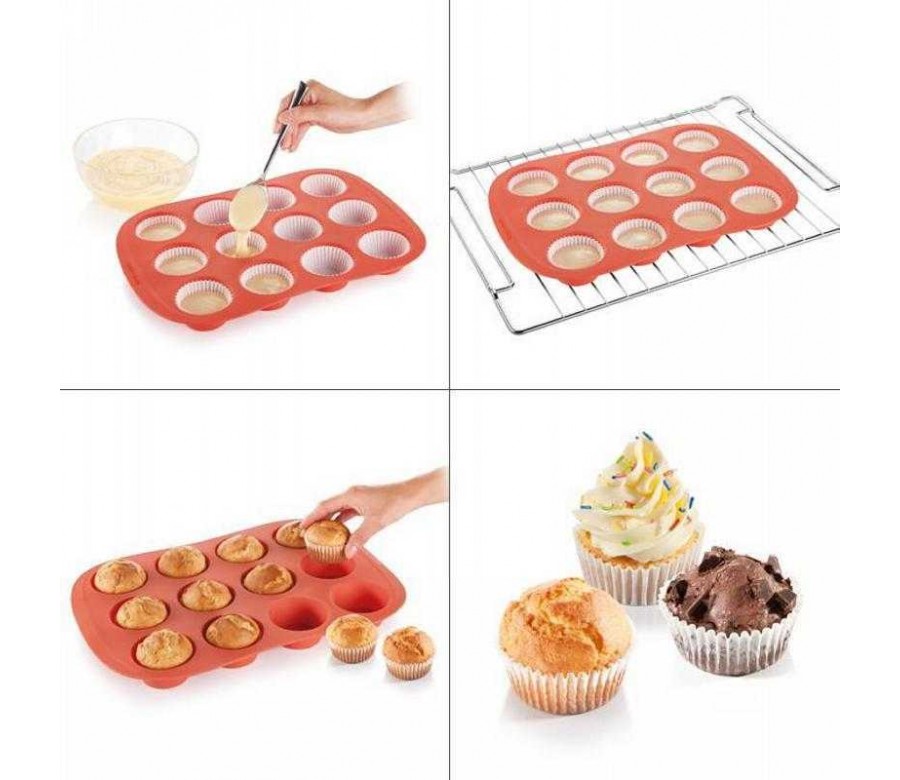 Molde Para Cupcake De Silicon 12 Cavidades TESCOMA 629434