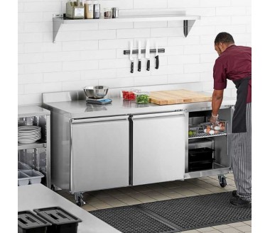 Mesa Refrigerada de 72 Pulgadas con Respaldo de 3 Puertas U-STAR UWT-72R-E-HC