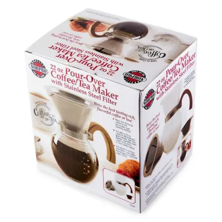 Cafetera de Vidrio con Filtro de Acero Inoxidable de 22 Onzas  NORPRO 5588
