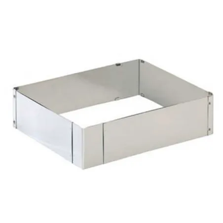 Aro Cuadrado de Acero Inoxidable de 20 x 4 Centimetros KING METAL CRSQ5