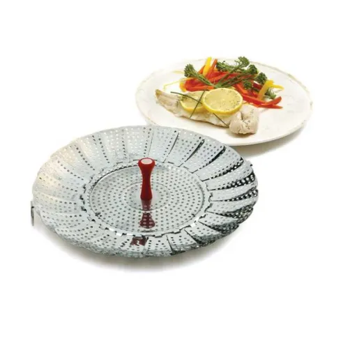 Canasta al Vapor Grande para Vegetales y Verduras de Acero Inoxidable NORPRO 177