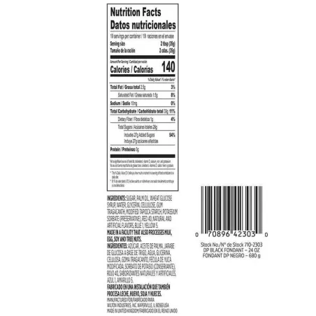 Pasta Fondant Color Negro, 1.5 Libras WILTON 710-2303