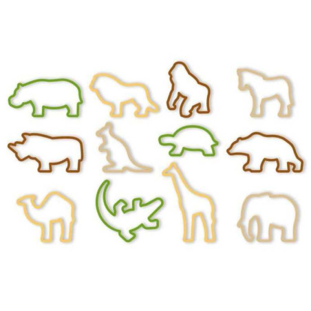Cortador para Galletas con Diseno de Zoologico, Set de 12 Unidades TESCOMA 630930