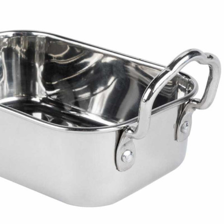 Bandeja de Acero Inoxidable para Rostizar de 14.5 x 9.5 x 4.5 Centimetros KING METAL MRP53
