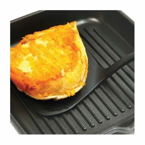 Espatula Volteable Solida para Panqueques y Omelet, 13 Pulgadas, Color Negro. NORPRO 1718