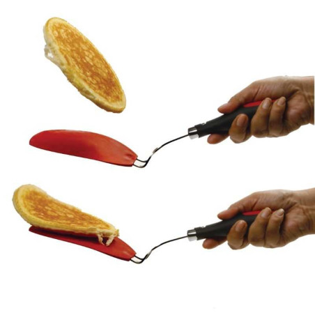 Espatula Volteable De Nylon con Acero Inoxidable, Color Rojo, 13.25  Pulgadas, Grip-EZ. NORPRO 1417R