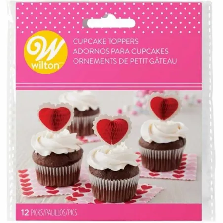 Pin para Cupcakes de Corazones de 12 Unidades wilton 2113-4156