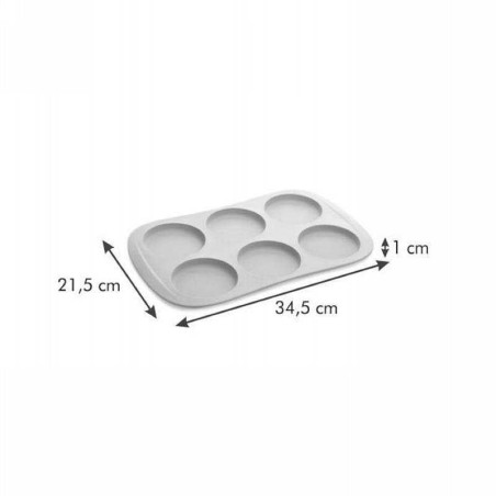 Molde de Silicon para Pan de Hamburguesa con 6 Cavidades TESCOMA 629518