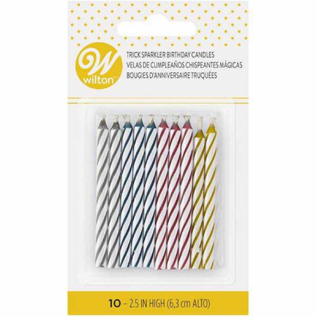 Candelas Magicas Multicolor, 10 Unidades. WILTON 2811-220