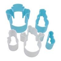 Cortador para Galletas Plastico de Muneco de Nieve, Set de 5 Unidades R Y M 1767