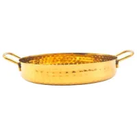 Sarten Mini Martillado con Agarradera y Acabado Dorado de 7 x 1.4 Pulgadas KING METAL MPDH38H