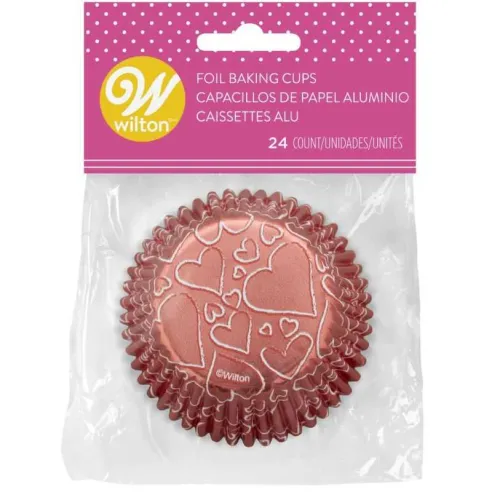 Capsulas para Cupcakes Standart de Corazones de 24 Unidades wilton 415-0-0445