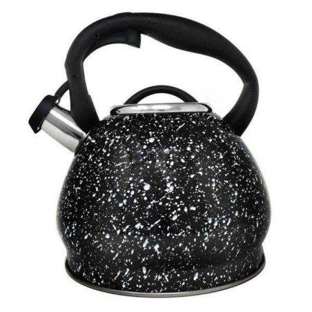 Cafetera Silbadora de 3.4 Litros en Acero Inoxidable, Color Negra  NORPRO 5632