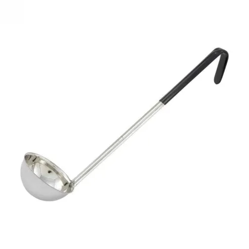 Cucharon de Acero Inoxidable con Puno PVC de 8 Onza king metal lop08vblk