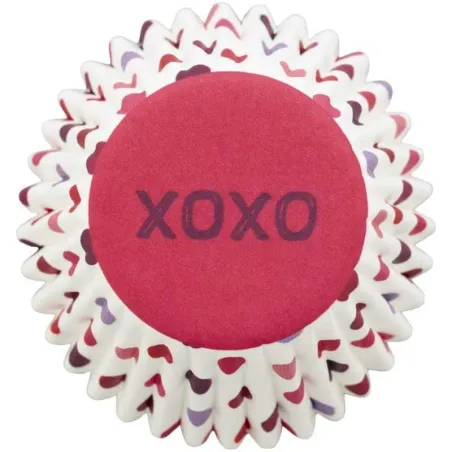 Capsulas para Cupcakes Mini Xoxo 100 Unidades wilton 415-0-0448