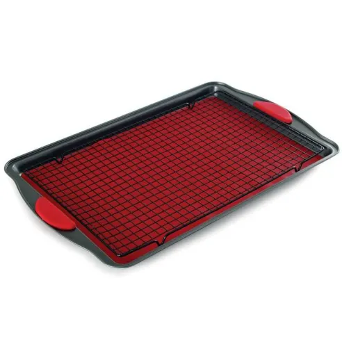 Bandeja con Rejilla y Alfombra de Silicon para Hornear, Set de 3 Unidades NORPRO 3899