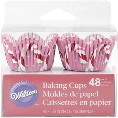 Capsulas para Mini Cupcakes de Baston Navideno, 48 Unidades wilton 415-0531