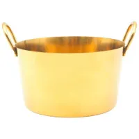 Caserola Mini Charlotte con Acabado Dorado con Asas de 5.3x 4 Pulgadas KING METAL CHM34