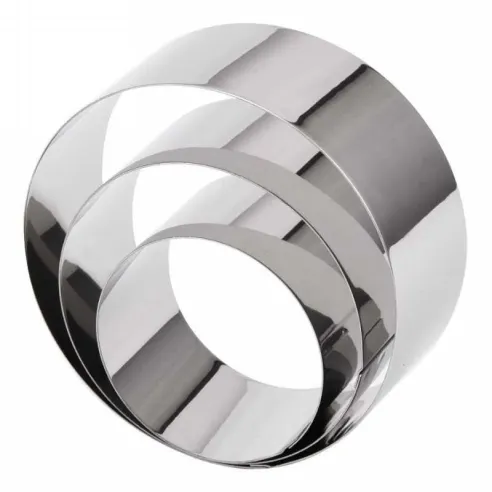 Aro Redondo de Acero Inoxidable de 8 x 4.5 Centimetros KING METAL CRR8