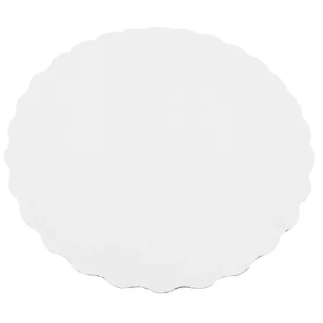 Base Redonda de Carton de 14 Centimetros, Color Blanco  PASTELOSO BBD14