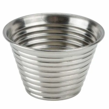 Salsera de Acero Inoxidable Acanalada de 3-1/2 Onzas / 105 Mililitros KING METAL SC35R