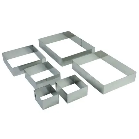 Aro Cuadrado de Acero Inoxidable de 20 x 4 Centimetros KING METAL CRSQ5