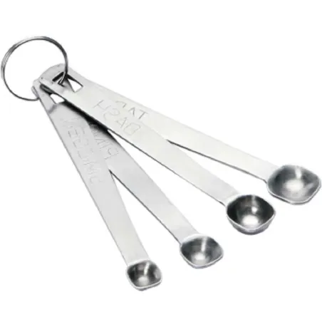 Cuchara de Medir Especies de Acero Inoxidable, Set de 4 Piezas KING METAL MSP8