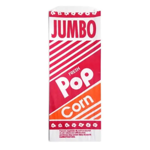 Bolsa Jumbo para Palomitas, 64 Onzas, Paquete de 100 Unidades gold medal 2055/hj