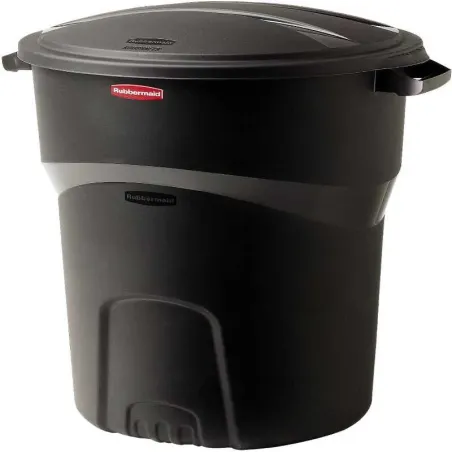 Basurero Redondo sin LLantas de 32 Galones / 121 Litros, Color Negro RUBBERMAID 1793963