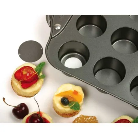 Molde con Fondo Falso para Chessecake de 12 Cavidades NORPRO 3919