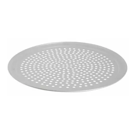 Molde Perforado para Pizza con Borde Delgado de 35 Centimetros KING METAL PTWP14