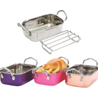 Sarten Asador Mini Liso de Cobre de 12.5 x 8.5 x 4 Centimetros KING METAL MRP53MC 2