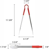 Pinza de Acero Inoxidable de 12 Pulgadas, Color Rojo THUNDER SLTG812R 2