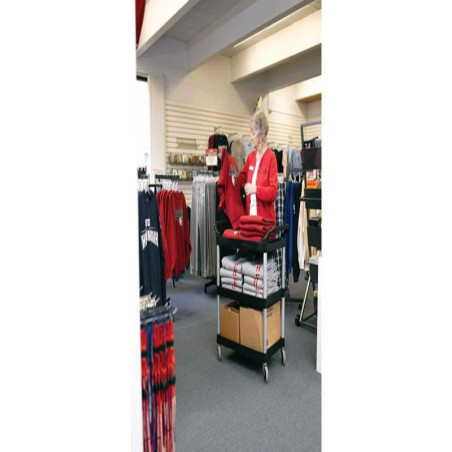 Carro Utilitario de 85 x 47 x 96 Centimetros de Color Negro RUBBERMAID FG342488BLA