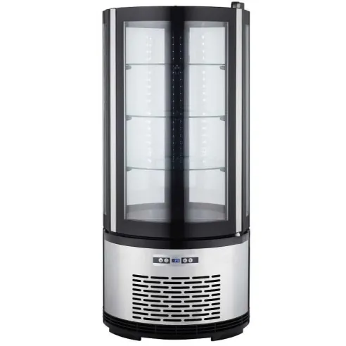 Vitrina Refrigerada Redonda de 3 Niveles de 48 x 103 Centimetros QUANTUM PRO RDC100