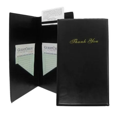 Porta Facturas de 9 x 5 Pulgadas, Color Negro  MASTER CHEF GCH-3BK