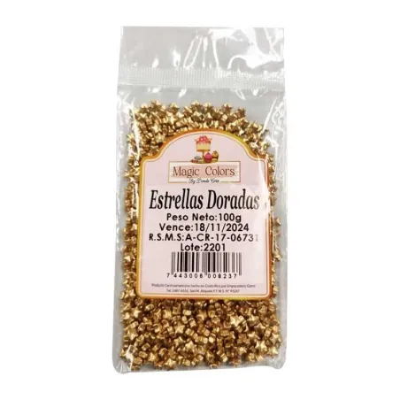 Confitillo de Estrellas Doradas de 100 Gramos MAGIC COLORS 7443006008237