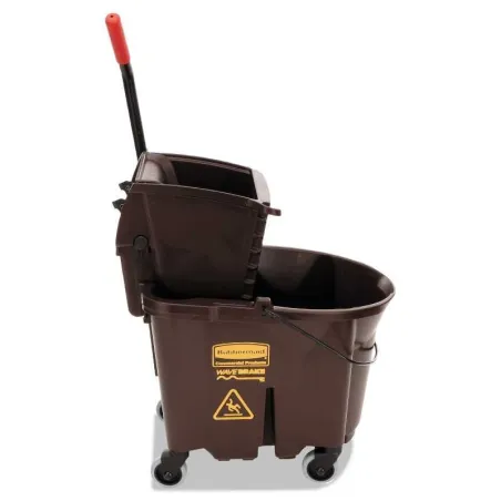 Carrito Escurridor WaveBrake de 35 Cuartos, Color Cafe RUBBERMAID FG758088BRN