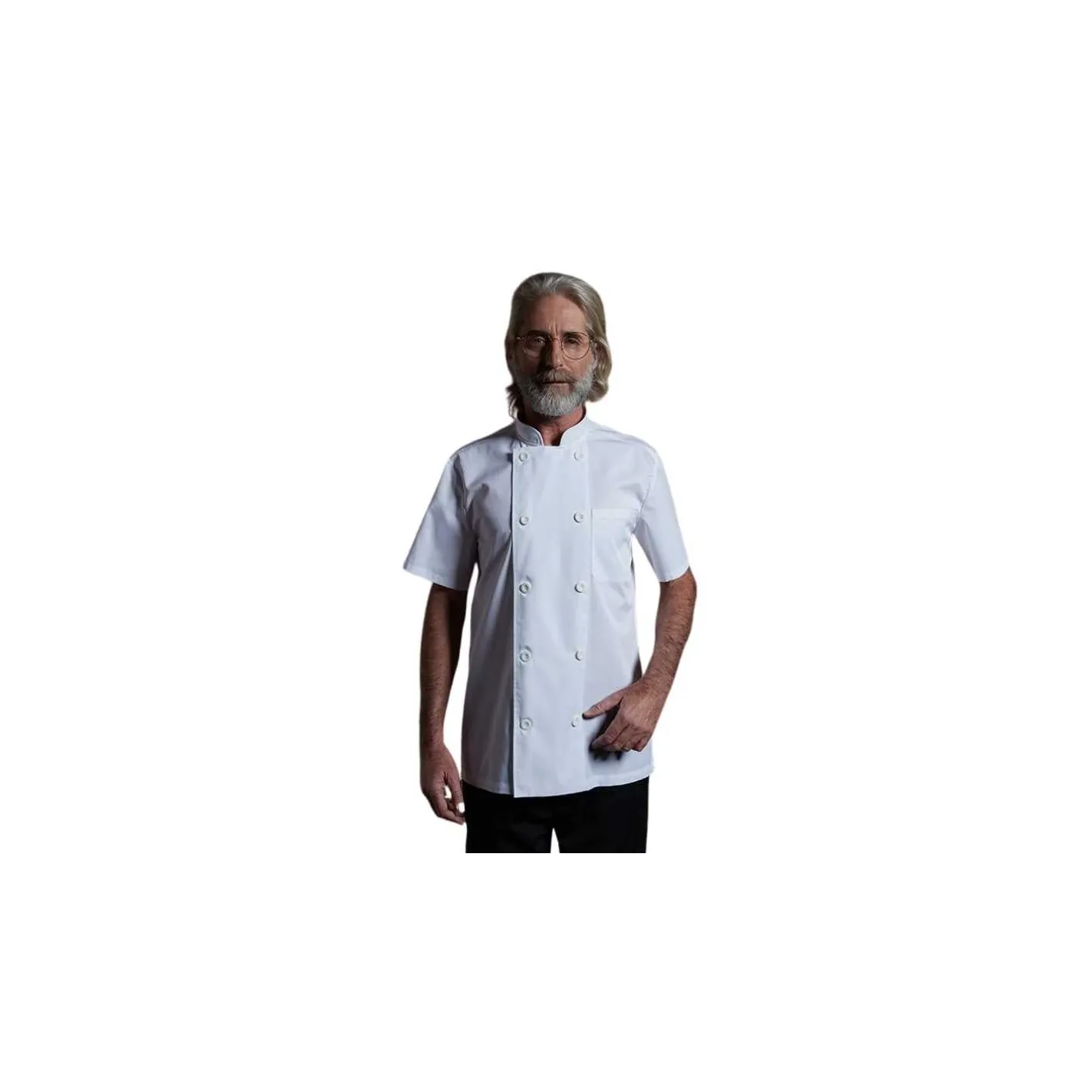 Gabacha Filipina Blanca Manga Corta Talla 3XL CHECKEDOUT CU104D0200E1-3XL