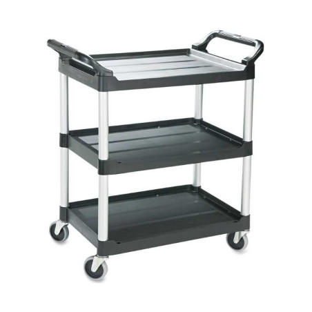 Carro Utilitario de 85 x 47 x 96 Centimetros de Color Negro RUBBERMAID FG342488BLA