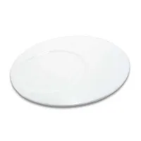 Plato Redondo de Porcelana con Forma de Luna 31 Centimetros Blanco CATER MAX 15071-2