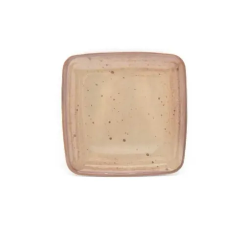 Plato Cuadrado de Melamina de 10.5 Pulgadas de Color Cafe MASTER CHEF B793-GY