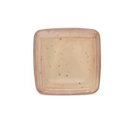 Plato Cuadrado de Melamina de 10.5 Pulgadas de Color Cafe MASTER CHEF B793-GY