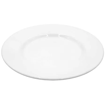 Plato Redondo de Porcelana Borde Ancho de 6.5 Pulgadas Blanco CATER MAX A700