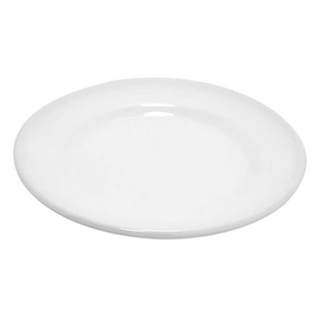 Plato Blanco con Borde Ancho de Melamina de 8 Pulgadas MASTER CHEF B026