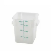 Contenedor Cuadrado de Polipropileno de 4 Quartos de Color Blanco THUNDER PLSFT004PP