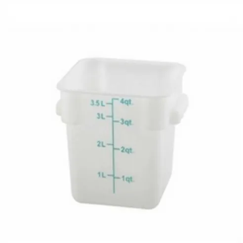 Contenedor Cuadrado de Polipropileno de 4 Quartos de Color Blanco THUNDER PLSFT004PP